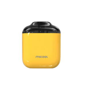 ZQ MICOOL POD KIT+交換用カートリッジ1箱+ネックストラップ+ボトルセット:Yellow:-
