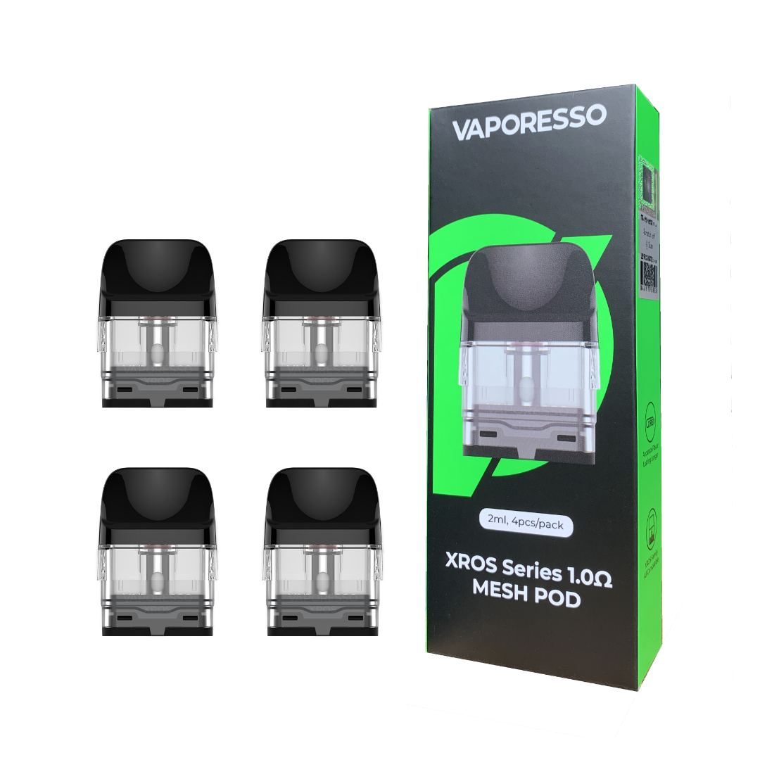 Vaporesso XROS シリーズ 交換用POD カートリッジ 1箱（4個入）:1.0Ω:-