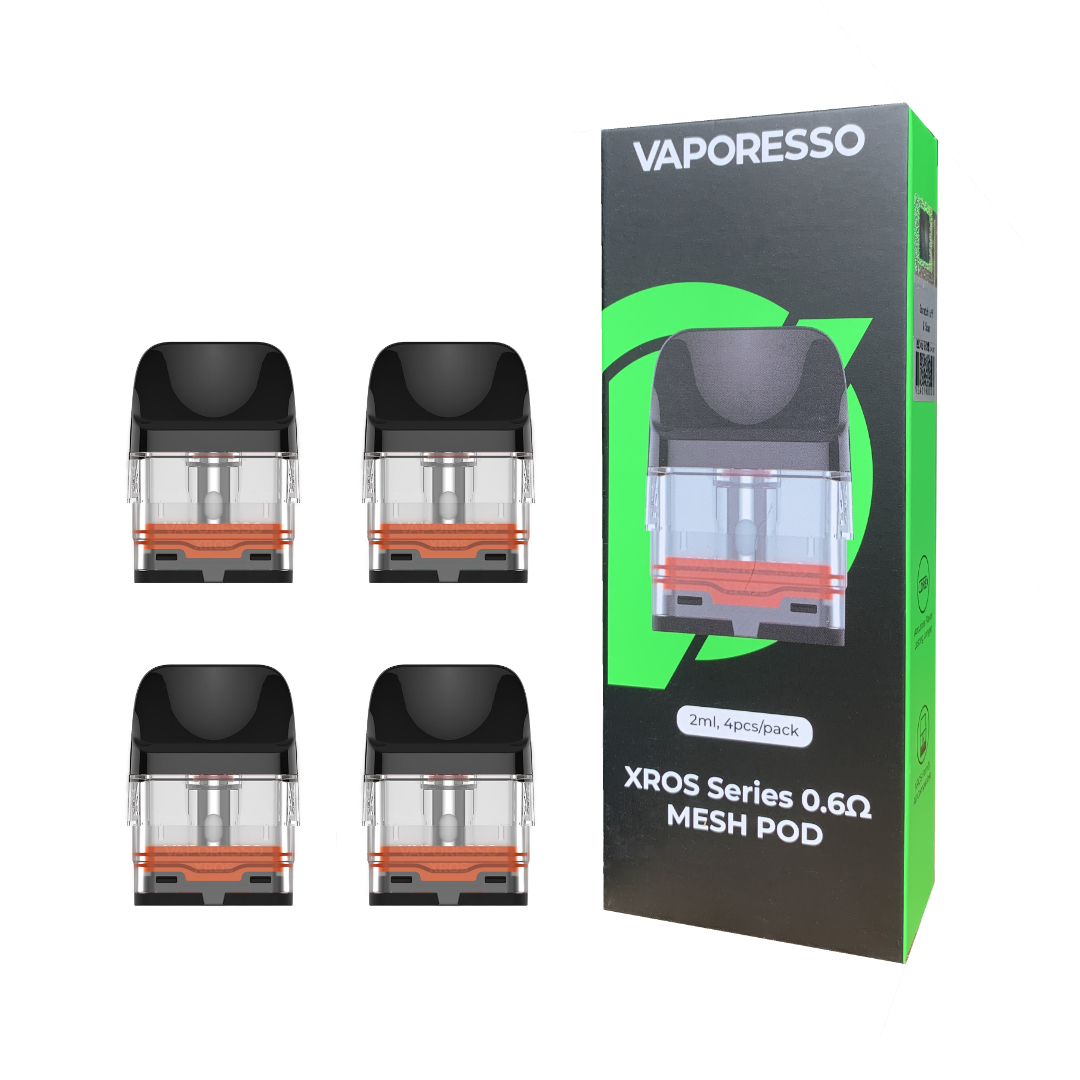 Vaporesso XROS シリーズ 交換用POD カートリッジ 1箱（4個入）:0.6Ω:-